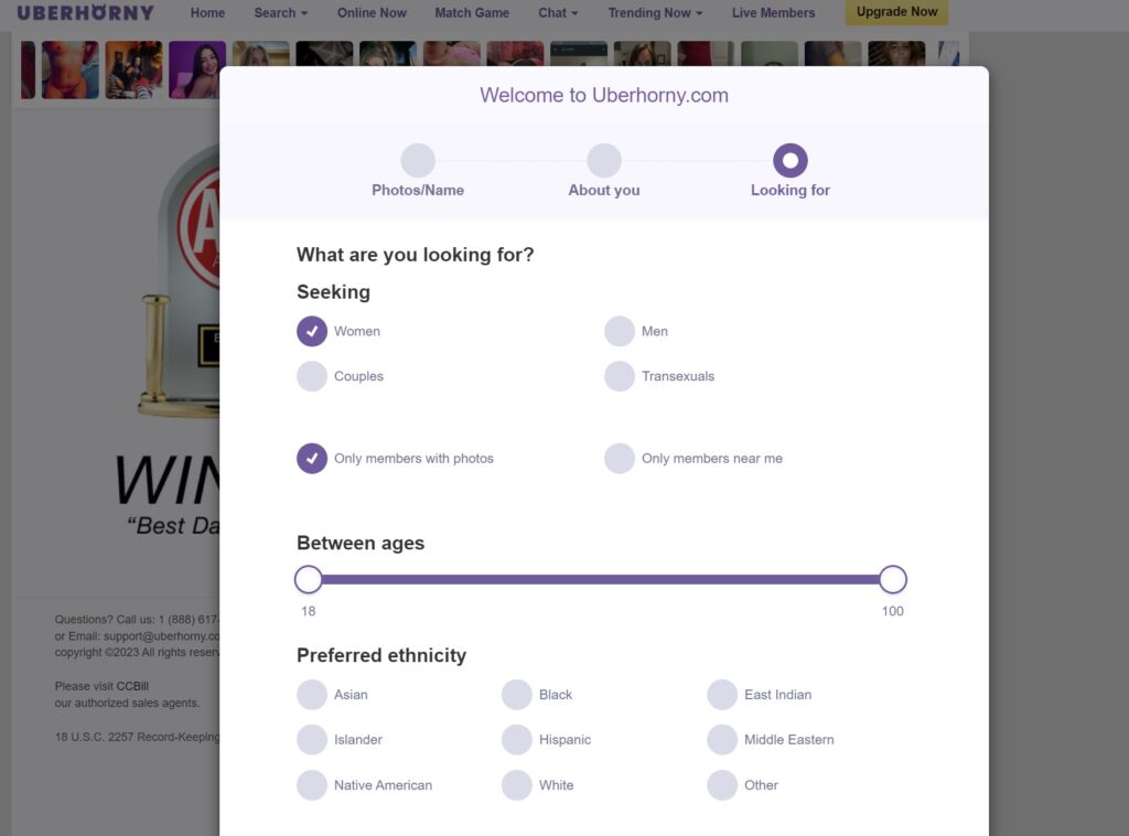 How to register on UberHorny?