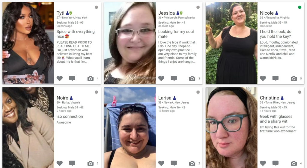 BBWCupid profiles