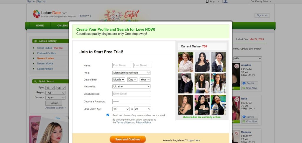 latamdate-welcome-screen