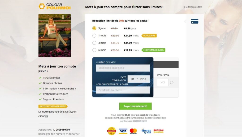 cougarpourmoi-pricing
