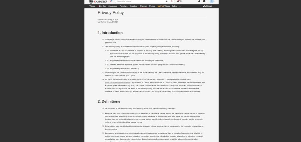 xhamster-privacy-policy